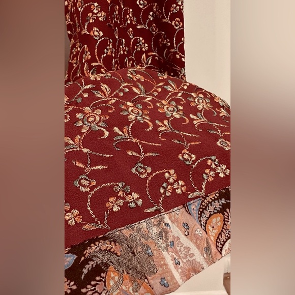 NWT ETRO Embroidered Floral Wide Leg Maroon Pants IT42 (US 6) & IT38 (US 2) - Picture 11 of 13